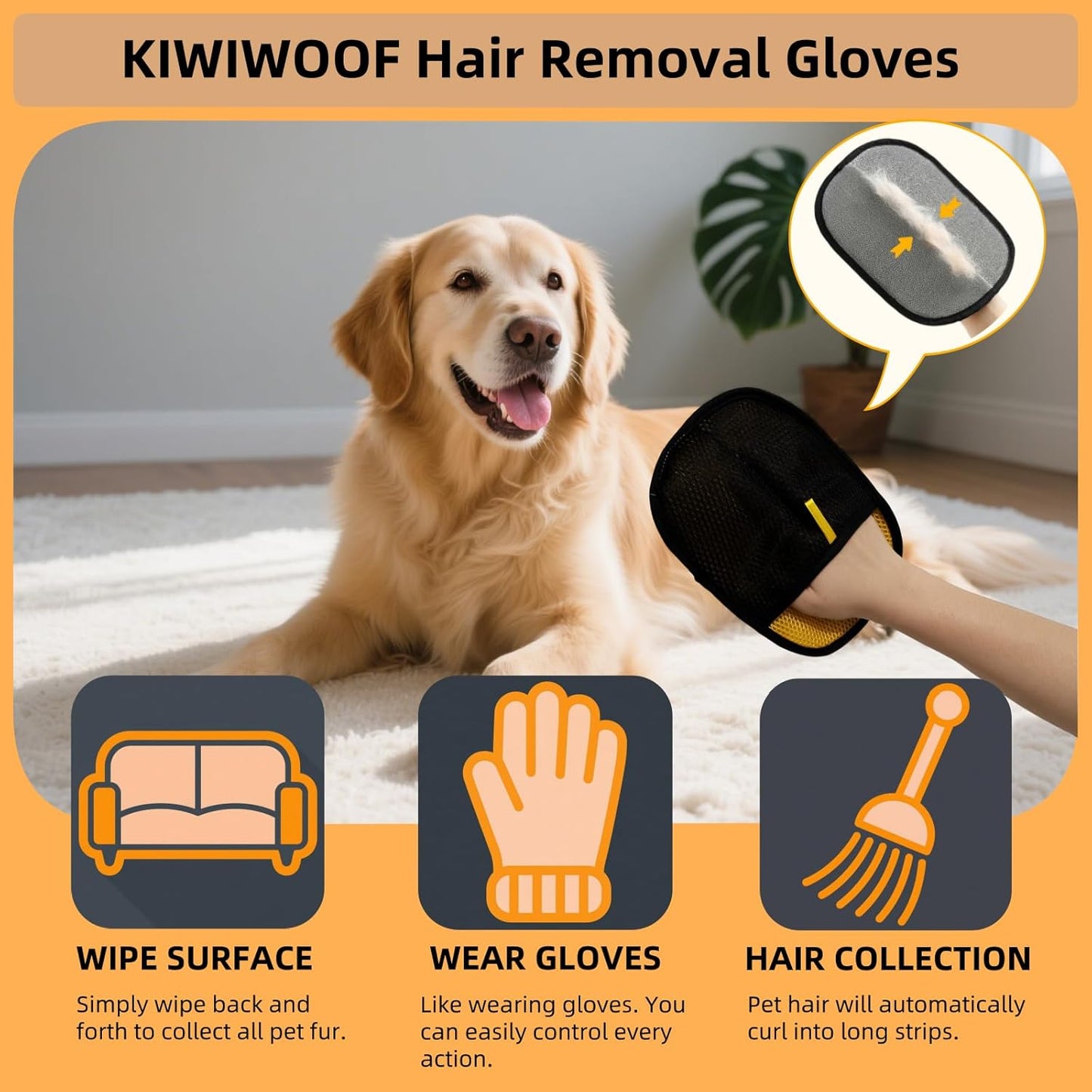 Pet Hair Magic Removal Gloves TM