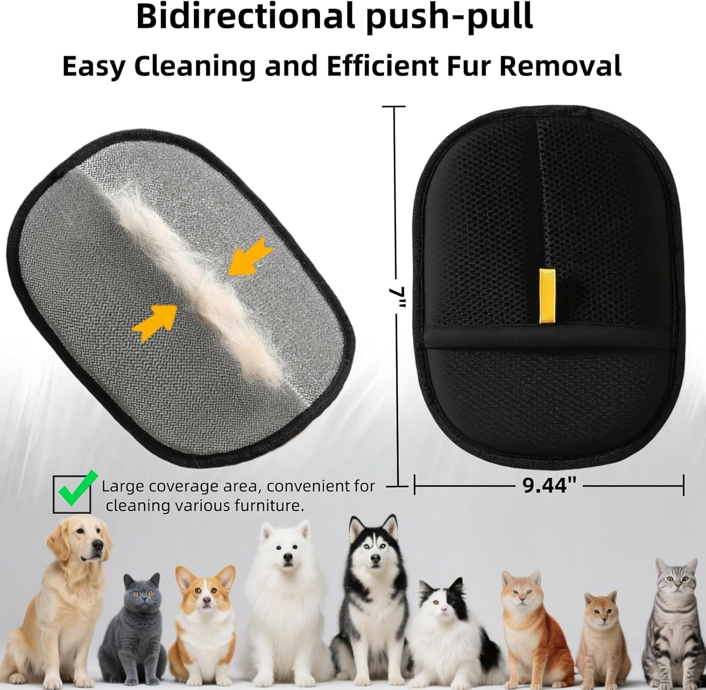 Pet Hair Magic Removal Gloves TM